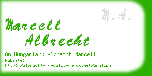 marcell albrecht business card